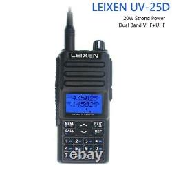 LEIXEN UV-25D 20W Walkie Talkies Dual Band 136-174&400-470MHz Two-Way Radios