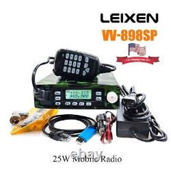 Leixen VV-898SP Portable Dual Band Mobile Radio 12000mAh 25W VHF/UHF 2 Way Radio