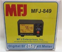 MFJ 849 Digital SWR Power Wattmeter 1.6-60 & 125-525 MHZ 200 Watts