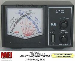 MFJ-891 Giant Cross Needle, Peak Reading, SWR/Wattmeter, 2000 Watts, 1.6-60MHz