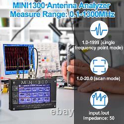 MINI1300 Antenna Analyzer, 0.1-1300MHz HF VHF UHF Tiny Spectrum Analyzer