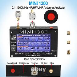 MINI1300 Antenna Analyzer, 0.1-1300MHz HF VHF UHF Tiny Spectrum Analyzer