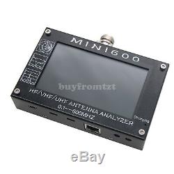MINI600 HF/VHF/UHF Antenna Analyzer 0.1-600MHZ with 4.3 TFT LCD Touch Screen T