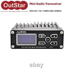Mini Radio Transceiver VHF/UHF 136-174MHz/400-480MHz Dual Band FM APRS AP-2 #new
