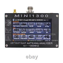 Mini1300 0.1-1300MHz HF/VHF/UHF ANT SWR Antenna Analyzer Meter Frequency Sweep