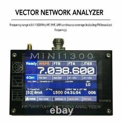 Mini1300 4.3 LCD 0.1-1300MHz HF/VHF/UHF ANT SWR Antenna Analyzer Meter Tester