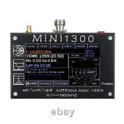 Mini1300 4.3 LCD 0.1-1300MHz HF/VHF/UHF ANT SWR Antenna Analyzer Meter Tester