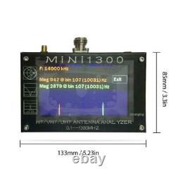 Mini1300 Antenna Analyzer 4 3 Inch LCD Meter Tester HF VHF UHF 0 1 1300MHz