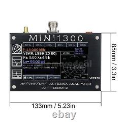 Mini1300 HF/VHF/UHF Antenna Analyzer 0.1-1300MHz+4.3 TFT LCD Touch Screen Alum