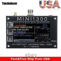 Mini1300 HF/VHF/UHF Antenna Analyzer 0.1-1300MHz 4.3 TFT LCD Touch Screen#USA