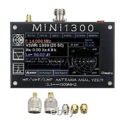 Mini1300 HF/VHF/UHF Antenna Analyzer 0.1-1300MHz TFT Touch Screen Alloy Shell
