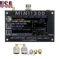 Mini1300 HF/VHF/UHF Antenna Analyzer 0.1-1300MHz with 4.3 TFT LCD Touch Screen US