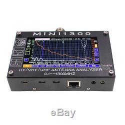 Mini1300 HF/VHF/UHF Antenna Analyzer 0.1-1300MHz with4.3 TFT LCD Touch Screen SWR