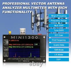 Mini1300 SWR Antenna Analyzer 4.3 inch LCD Touch Screen 0.1-1300MHz HF/VHF/UHF