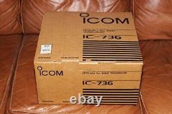 Mint Unused ICOM IC-736 HF/50MHz 100w All Band Transceiver Radio In The Box
