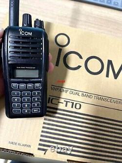 NEW IC-T10 5W 5KM Walkie Talkie Dual Band Transceiver Waterproof VHF UHF Radio @