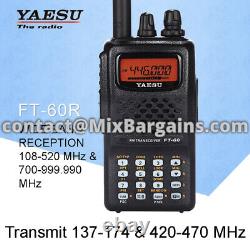 NEW YAESU FT-60R 5W FM VHF/UHF, AM AVIATION and FULL ACCESSORIES