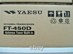 NEW Yaesu FT-450D Transceiver Amateur Ham HF 50MHz 100W Built-in auto antenna