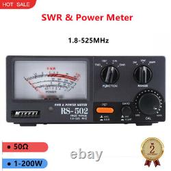 NISSEI RS-502 SWR & Power Meter SWR Watt Meter 1.8-525MHz HF VHF UHF For Radio
