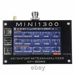 New Mini1300 0.1-1300MHz HF VHF UHF Antenna SWR Meter Vector Network Analyzer