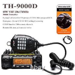 New TYT TH-9000D UHF/VHF136-174MHz 65W Mobile Transceiver+Free Programming Cable