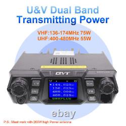 QYT KT-980 plus Walkie Talkie 75W VHF / 55W UHF Dual Band Quad Standby Car Radio