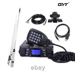 QYT KT-980Plus Car Mobile Radio UHF/VHF 136-174MHz 400-480MHz with Antenna Suit