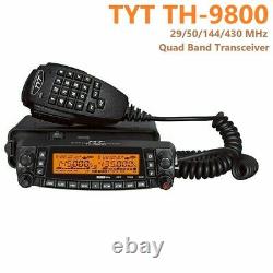 Quad Band 29/50/144/430MHz Car Mobile Radio Transceiver TYT TH-9800 FM 50W Power