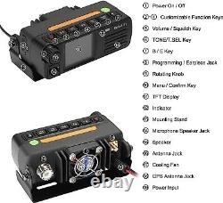 Radioddity DB25-D Dual Band DMR Mobile Radio 20W VHF UHF Digital Transceiver GPS