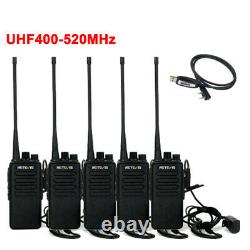 Retevis RT1 UHF /VHF two way radios Long range 10W 16CH Walkie Talkies (5x)+USB