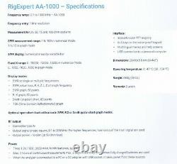 RigExpert AA-1000 UHF Antenna Analyzer 100 KHz to 1000 MHz New in Box Guaranteed