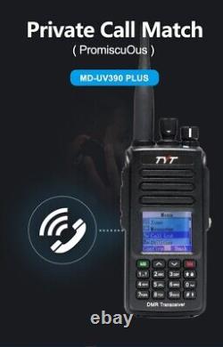 TYT MD-UV390PLUS 10W DMR Radio Dual Band 136-174 400-480mhz AES256 2 Way Radio