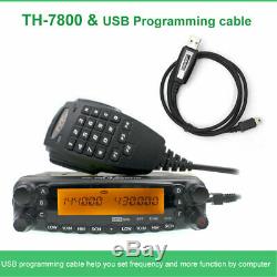 TYT TH-7800 Dual Band Radio 136-174&400-480MHz 50W Walkie Talkie TH7800 + USB