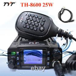 TYT TH-8600 25W Dual Band Mobile Radio UHF/VH 144/430MHz Walkie Talkie+USB Cable