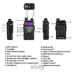 UV-5R+Plus Two way Radios VHF/UHF Band FM Transceiver Walkie Talkie Lot