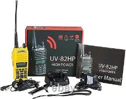 UV-82HP (Yellow) High Power Dual Band Radio 136-174Mhz (VHF) 400-520Mhz (UHF) A