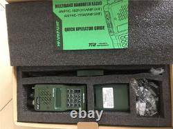 Upgrade US 15W TRI AN/PRC-152 Radio Aluminum Walkie Talkie UHF VHF Stocked! 2023