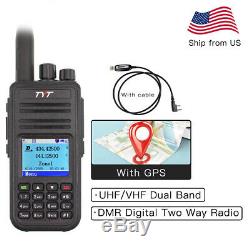 With GPS TYT MD-UV380 DMR Digital Radio Dual Band 144&430MHz Walkie Talkie + USB