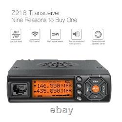 Z218 128CH Mobile Radio Station Dual Band VHF/UHF 136-174mhz Mini Walkie Talkie