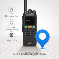 Zastone 889G GPS Walkie Talkie 10W 999CH 3000mAh UHF 400-520 VHF136-174MHz Radio