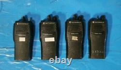 (lot of 4) MOTOROLA CP150 VHF PORTABLE AAH50KCC9AA1AN 2W 4CH 146-174 MHZ @B4